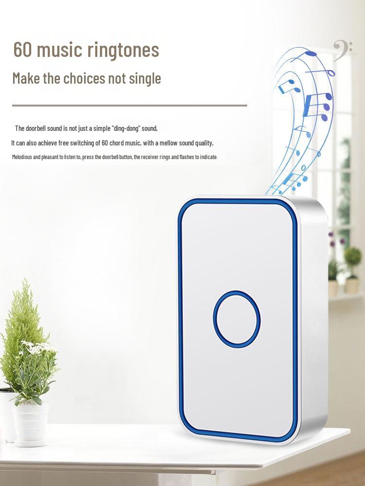 Battery-Free Smart Wireless Doorbell with Self-Powered Remote, Waterproof Design, and One-to-Four Chime System