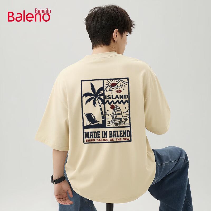Baleno Men s Loose Fit Printed Cotton Short Sleeve T-Shirt XL