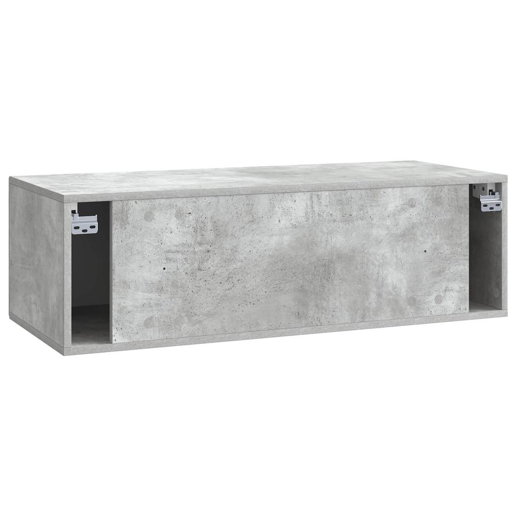 Wall Mounted TV Cabinet Concrete Grey 98 x 41 x 30 cm