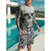 Casual Sports Suit Breathable Outdoor Men's T-shirt Shorts Summer 3D Printed Adult Suit