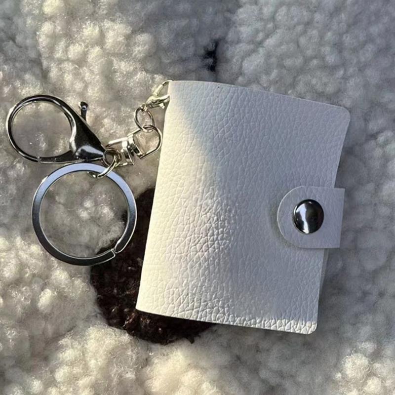 Photocard Binder Album Mini Photo Album with Keychains Mini Photo Card Books Holder with Pendants DIY Keychian 40 Pocket