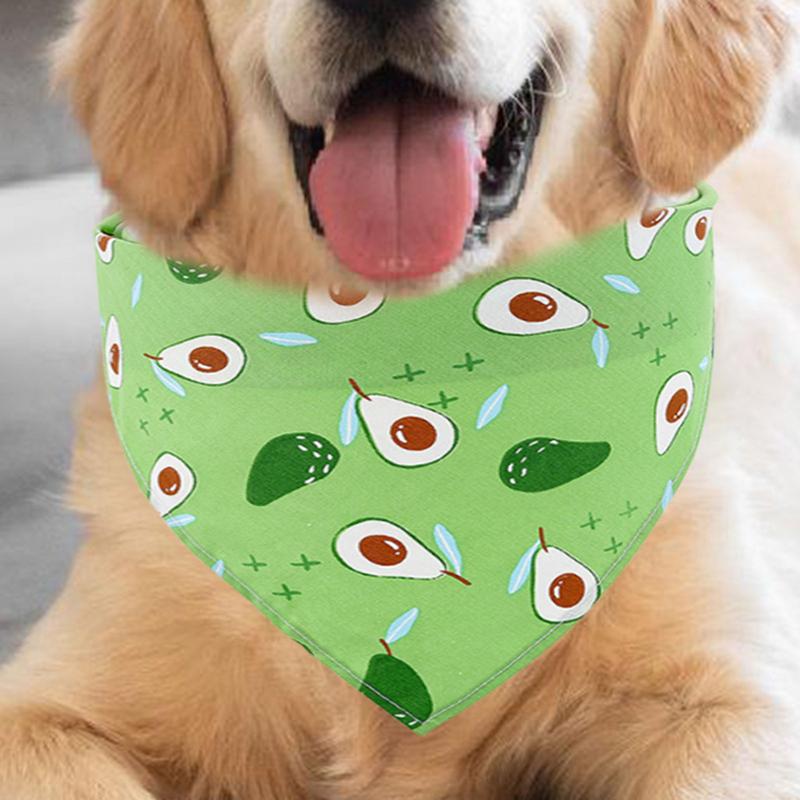 Triangle Pet Scarf Triangle Scarfs Bibs With Cute Fruit Pattern Cartoon Dog Triangle Bib Fruit Print Pet Neckerchief For Pet Dog