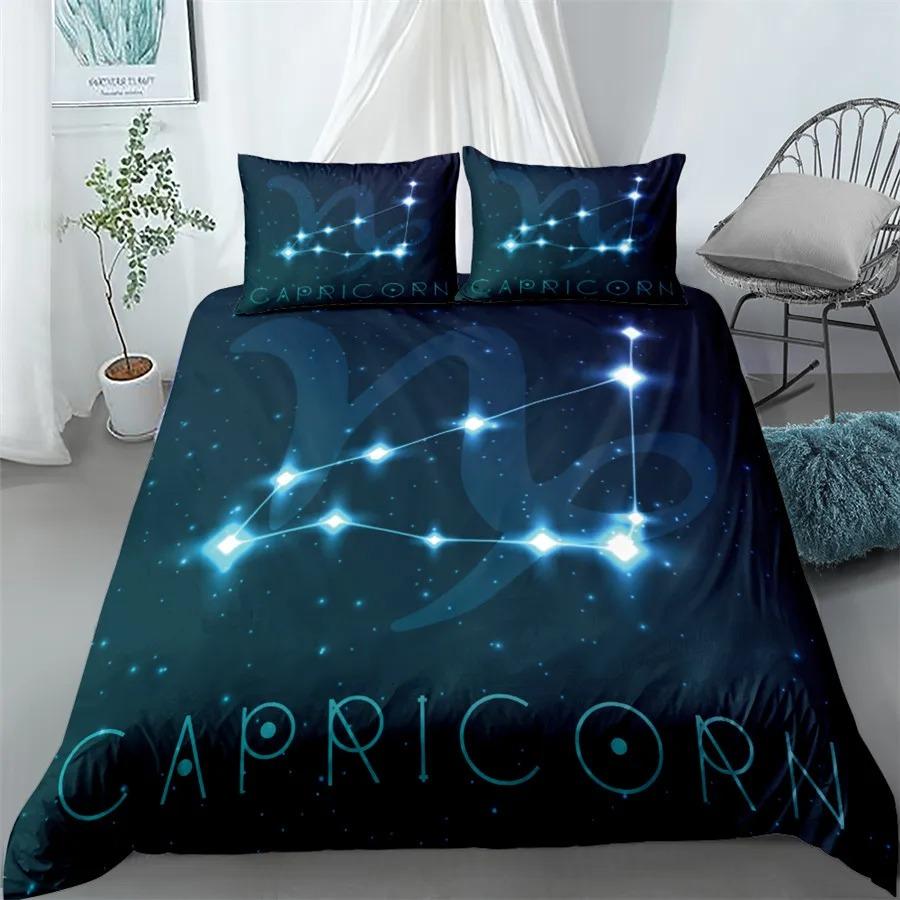 3D Aquarius Sign Zodiac Bedding Set King Queen Double Full Twin Single Size Duvet Cover Pillow Case Bed Linen Set