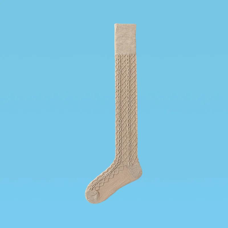 Autumn and Winter Socks: Women's Twisted Calf Socks, Solid-colored Over-the-knee Socks, Versatile Socks