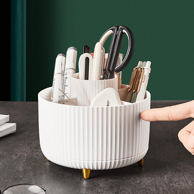 360 Grad drehbarer Stifthalter, großes Fassungsvermögen, Stifthalter, Kunststoff-Schreibtisch-Organizer, Make-up-Pinselhalter