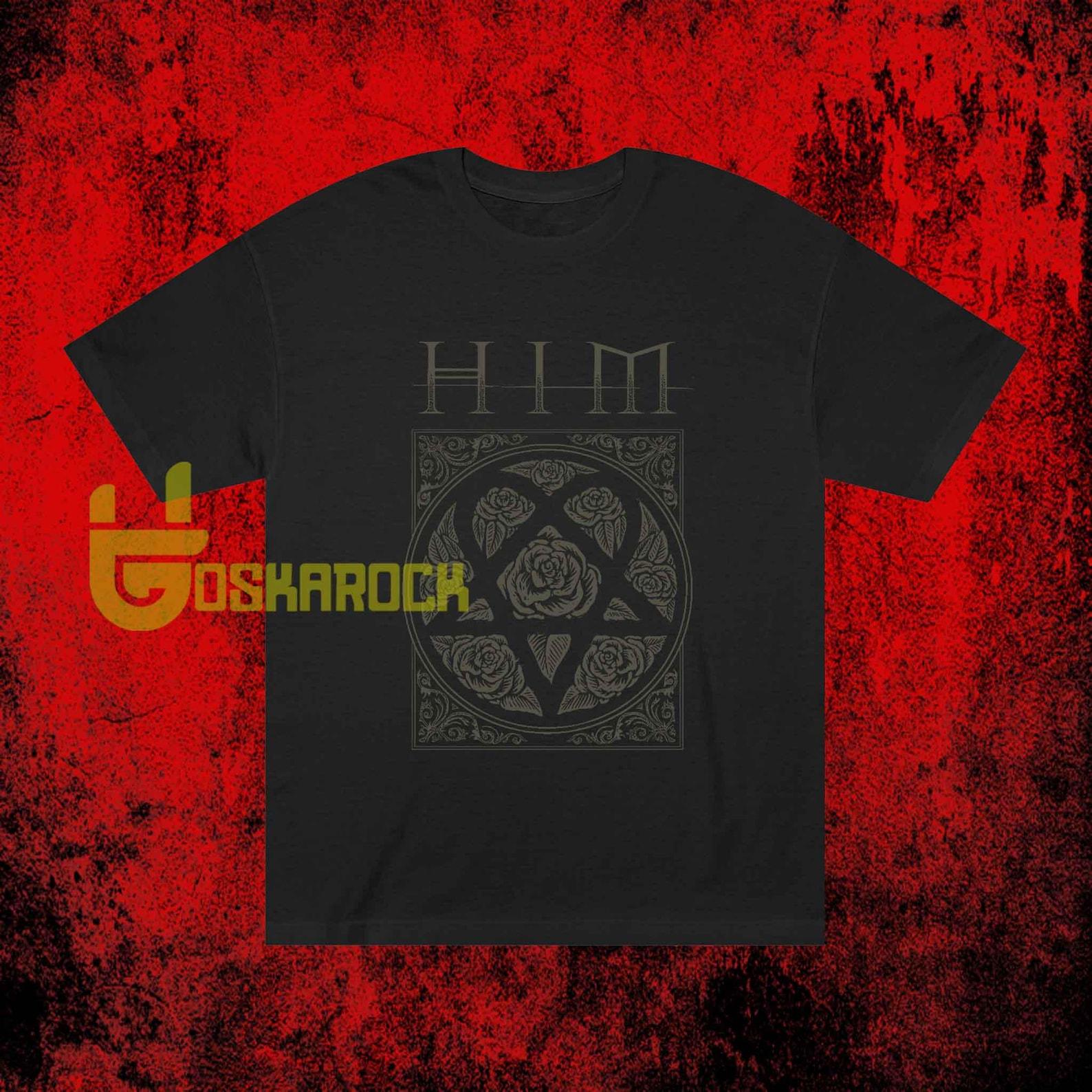 HIM Band T shirt, Dark Light Album Concert Tee, Retro Gothic Rock Streetwear Gift S