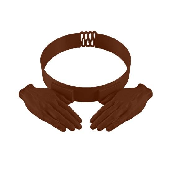 

Sun Hat Ultra-Lightweight Adjustable Fit Palm Shaped Summer Hat Hands-Free Sun Visor Headband Outdoor Sun Protection Hat S темно-коричневого