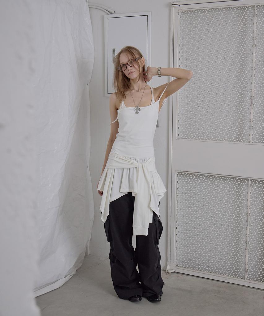 Aesimeteuli Double Layer Tie Ops / Ivory