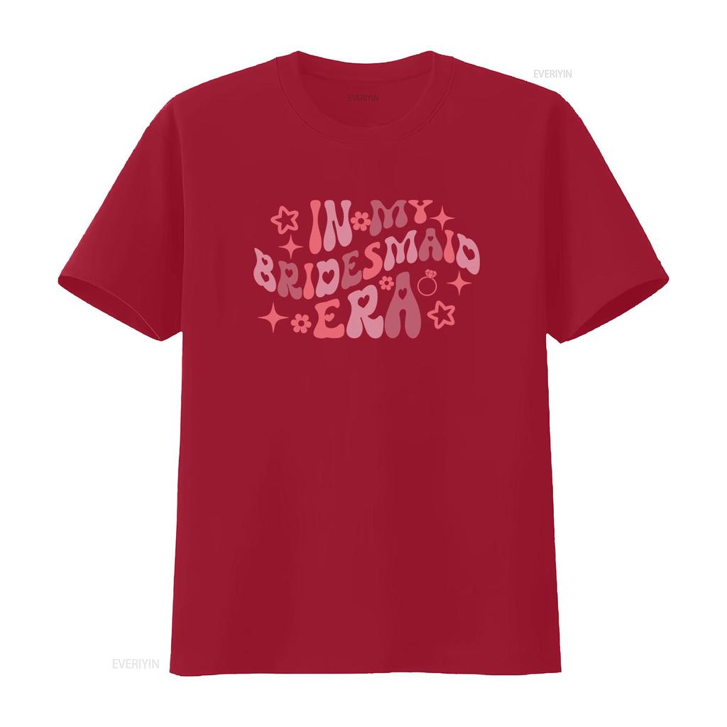In My Bridesmaid Era T Shirt Maid Of Honor Bachelorette Bridal Party Wedding Matching  vintage Washed graphic fashion Soft