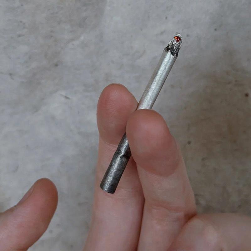 Punk Personalisierter Anhänger Halskette Für Männer Frauen Einsame Angezündete Zigaretten Halskette Hip Hop Schmuck Zubehör