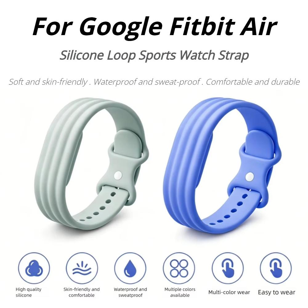 Cinturino traspirante sportivo per Google Fitbit Air Strap Braccialetto di ricambio in anello di silicone Correa fitbit air Accessori Smartwatch