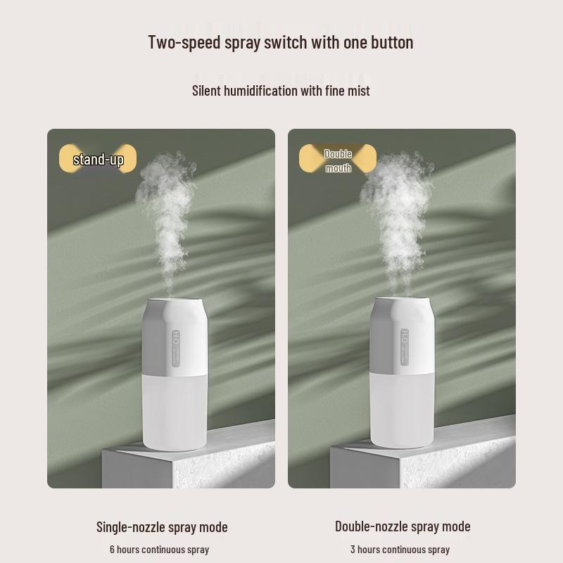 2025 Portable Double Spray USB Wireless Humidifier & Aromatherapy Air Purifier