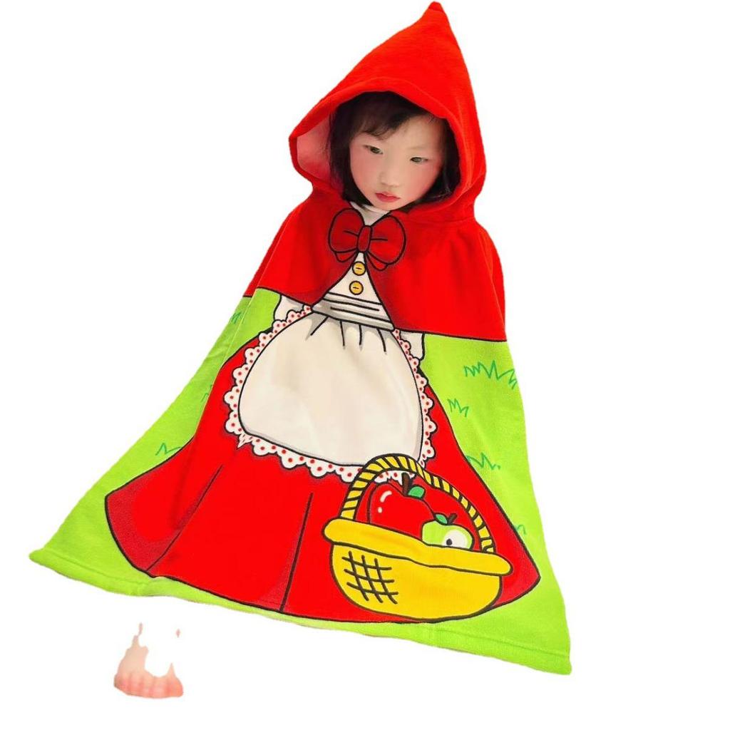 Adorable Cartoon Baby Bath Poncho - Soft, Skin-Friendly, Non-Shedding, Quick-Dry, Absorbent Towel