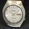 VINTAGE SEIKO AUTOMATIC 7009A JAPAN MENS SILVER COLOR DIAL WATCH A500134-2 R151a-a500134
