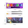 HANDAIYAN Face and Body Paint Palette UV Glow Water-Activated Split Cake Makeup Kit with Brushes for Halloween Festival Stage Cosplay Party