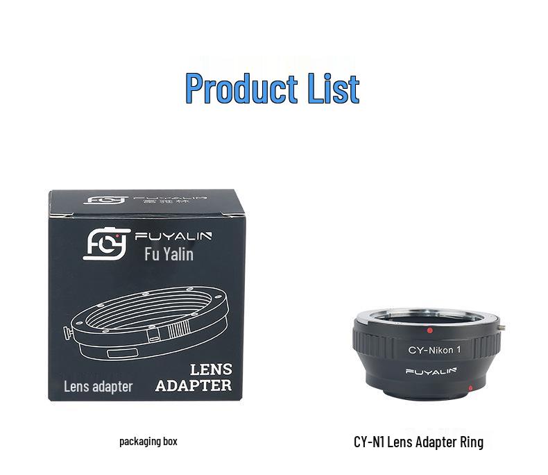 CY-N1 Adapter Ring for Contax Lenses To Nikon 1 J1 V1 J2 Mirrorless Cameras