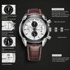 MEGIR Brand Fashion Sport Watch for Men 47MM Big Dial Clock Waterproof Casual Quartz Wristwatch Leather Strap Chronograph 2020