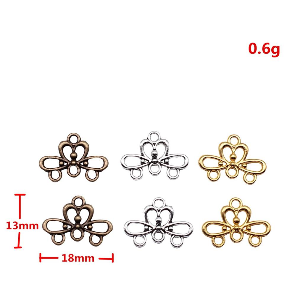 Geometric Flower Multi Loop Connectors Metal Links For Earrings Accessories Parts