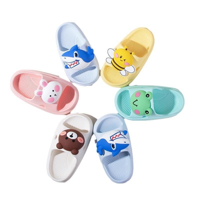 Cartoon Soft-soled Shoes - Boys' and Girls' Indoor Cute Flip-flops