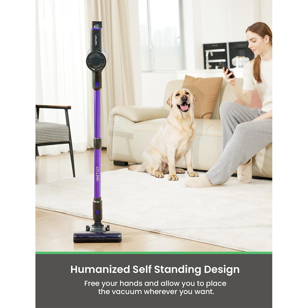 Ασύρματη ηλεκτρική σκούπα Vactidy V8 Pro, ισχυρή αναρρόφηση 25 kPa, κυκλωνικό σύστημα φιλτραρίσματος, κύπελλο σκόνης 500 ml, LED Touch Displa