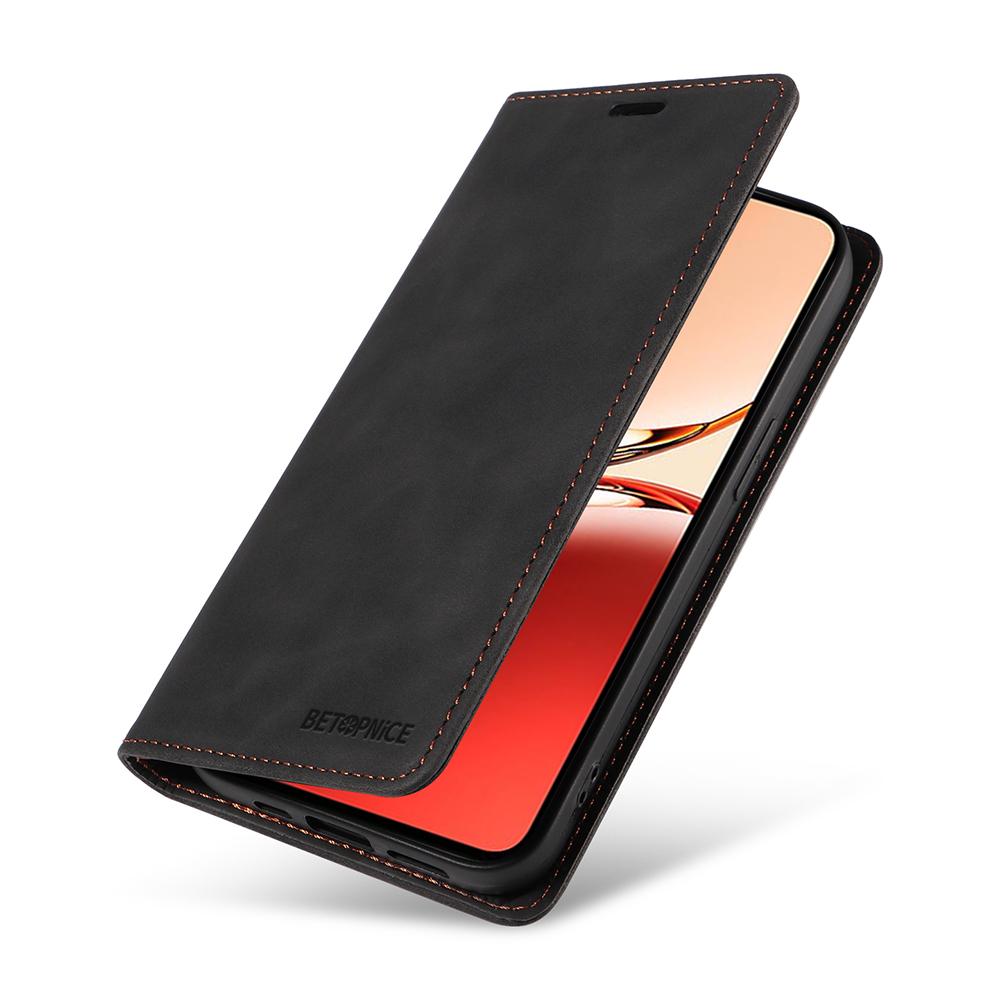 BETOPNICE 003 Dla Oppo Reno12 F 4G Etui Portfel Skórzany Pokrowiec na Telefon ze Stojakiem