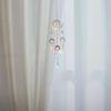 Flame Moon Brass Pendant Crystal Wind Chime Sun Catcher Ornament for Home and Garden