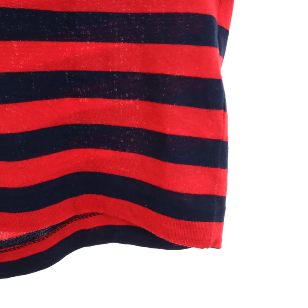 Loewe Made In Italy Old Border Pattern Long Sleeve T-shirt M Red Ron T Women Used