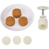 Mid-Autumn Festival Hand-Pressure Moon Cake Mould With 12 Pcs Mode Pattern For 4 Sets