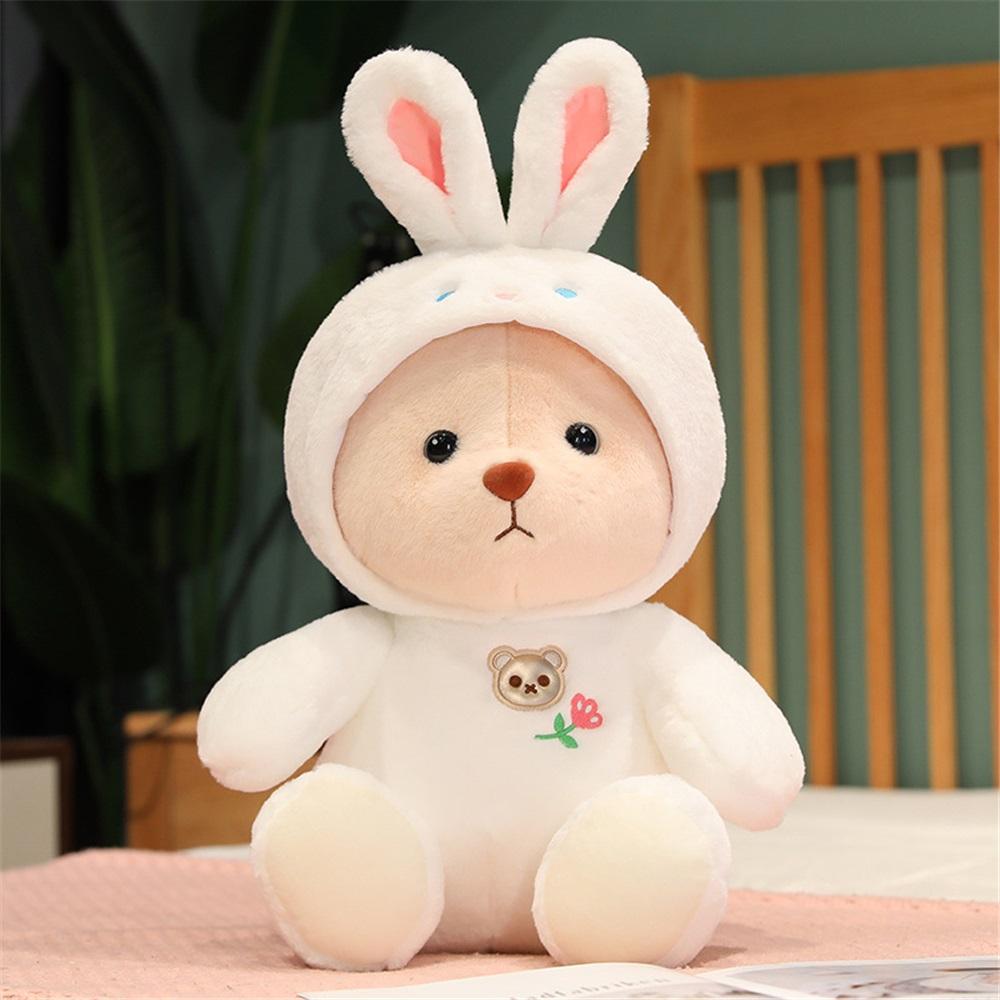 Transform Into Teddy Bear Doll Plush Toy Cute Little Bear Doll Gift