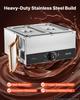 VEVOR Chocolate Melting Machine, 2 Tanks 8.2 kg Choc Commercial Melter, 1200W High Power, Water Bath Heating System, Stainless Steel Body