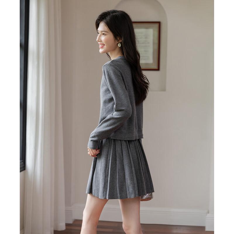 Mocana Women's Fashion Knitted Cardigan & Short Dress Set