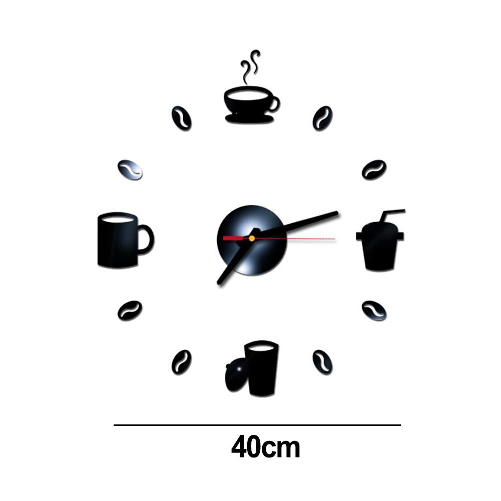 

Mirror Wall Clock Environmentally Fashionable Self-adhesive чёрный