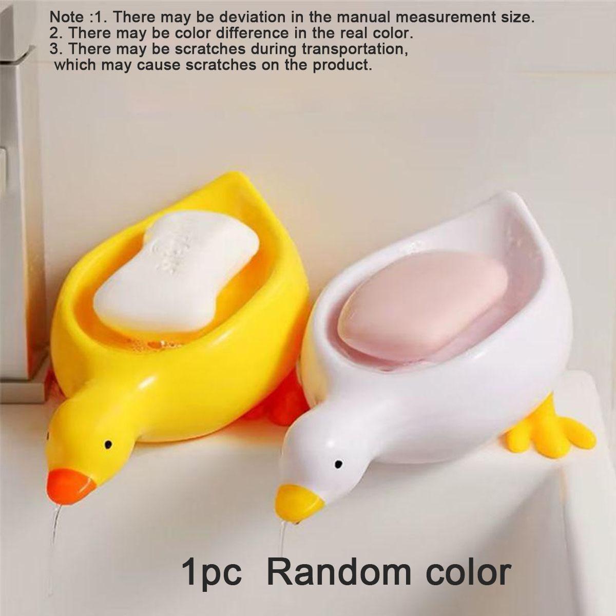 

2025 Новая симпатичная мыльница-уточка не сливает воду в унитазе, раковина, свободное место для хранения мыла, креативная стойка для хранения