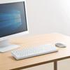 Sanwa Supply Wireless Keyboard with Mouse, White, SKB-WL25SETW
