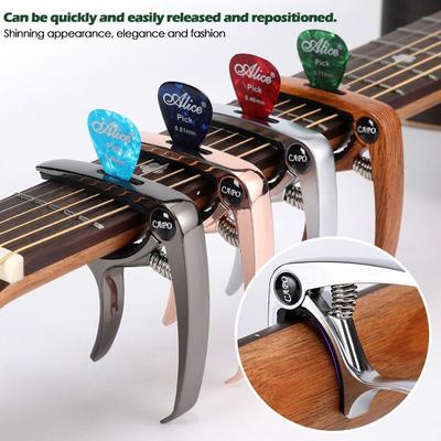 Metal Guitar Capo Adjustment Clip for Acoustic Electric Guitars Bass Ukulele Tone Adjust Tuning Clamp Capotraste Quick Change