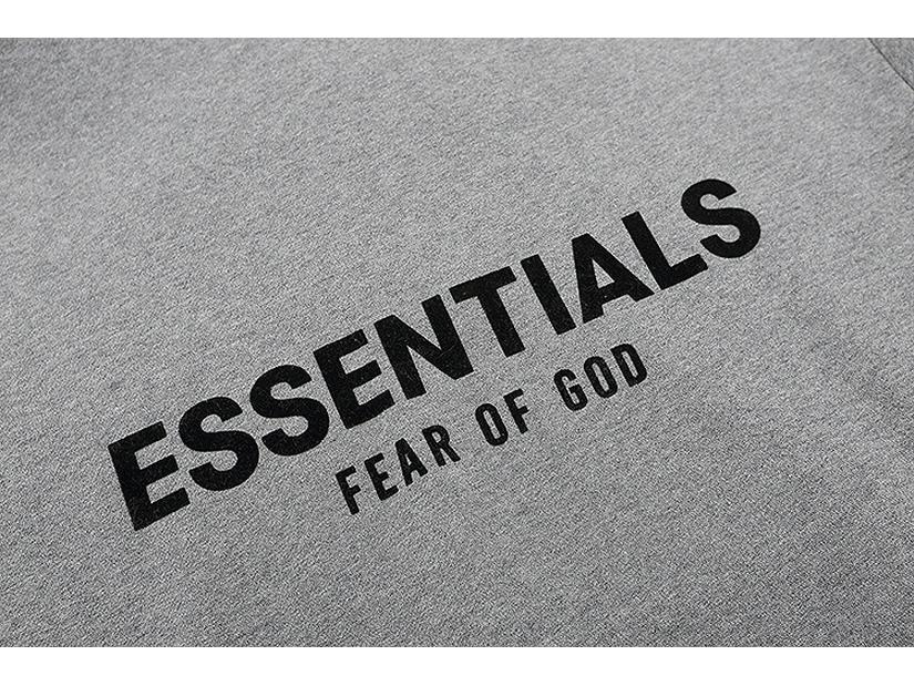 FEAR OF GOD ESSENTIALS Unisex Samt-Hoodie mit Beflocktem Schriftzug