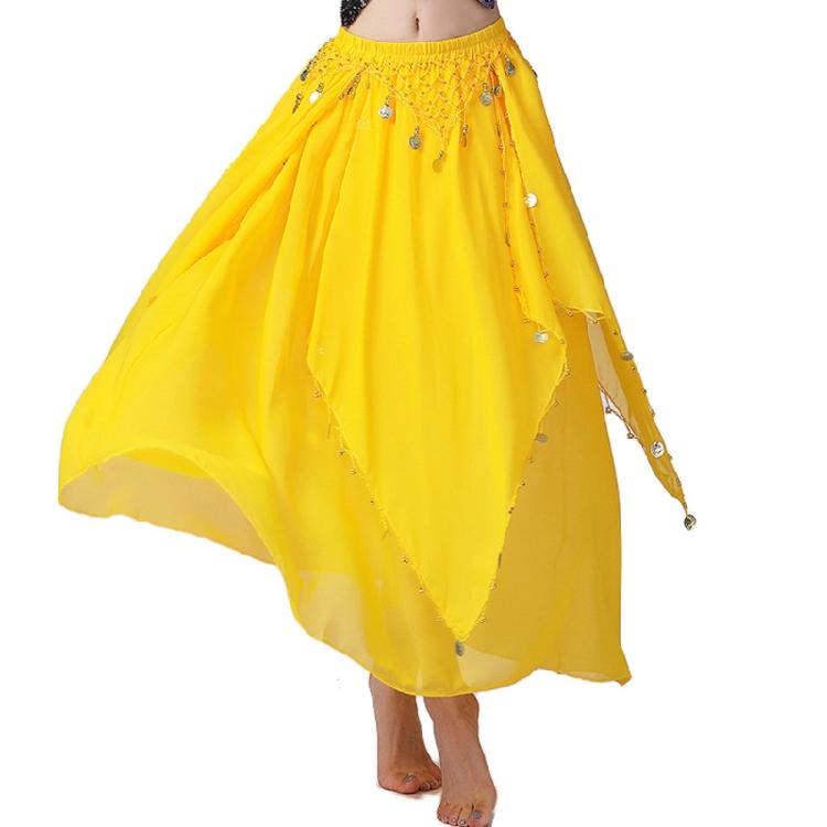 Colorful Middle Eastern Style Dance Skirt Soft Polyester Textile And Elasticized Fit Belly Dance Skirt for Women Girls