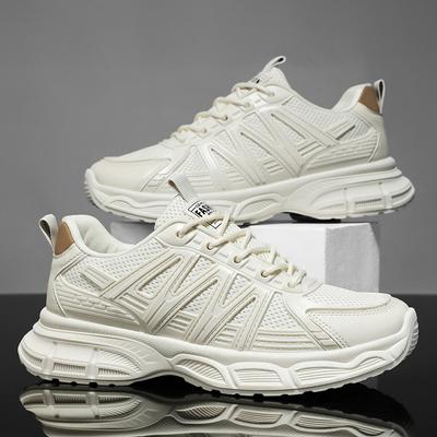 Low-top Fashionable Breathable Men's Shoes Spring Mesh Dad Shoes Thick-soled Trendy Shoes
