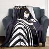 1pc Iguro Obanai Blanket with Custom Name, Gift, for Men and Women, Soft Blanket, Good for Sofa Bed Couch Travel, Lightweight Flannel Blanket