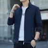 Middle-aged Jacket Men's Light Business Casual Stand Collar Middle-aged and Elderly Jacket Men's Coat