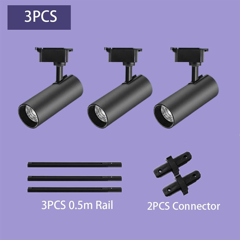 LED Track Light Spotlight AC175-265V 12W 20W 30W 40W Fixture COB Chip For Living Room Kitchen Room Home Store Decoration