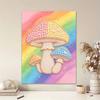 Frameless Pearl Painting Kit Mushroom Pattern DIY 3D Bead Canvas Art Relaxing Leisure Craft for Adults Wall Decor Gift