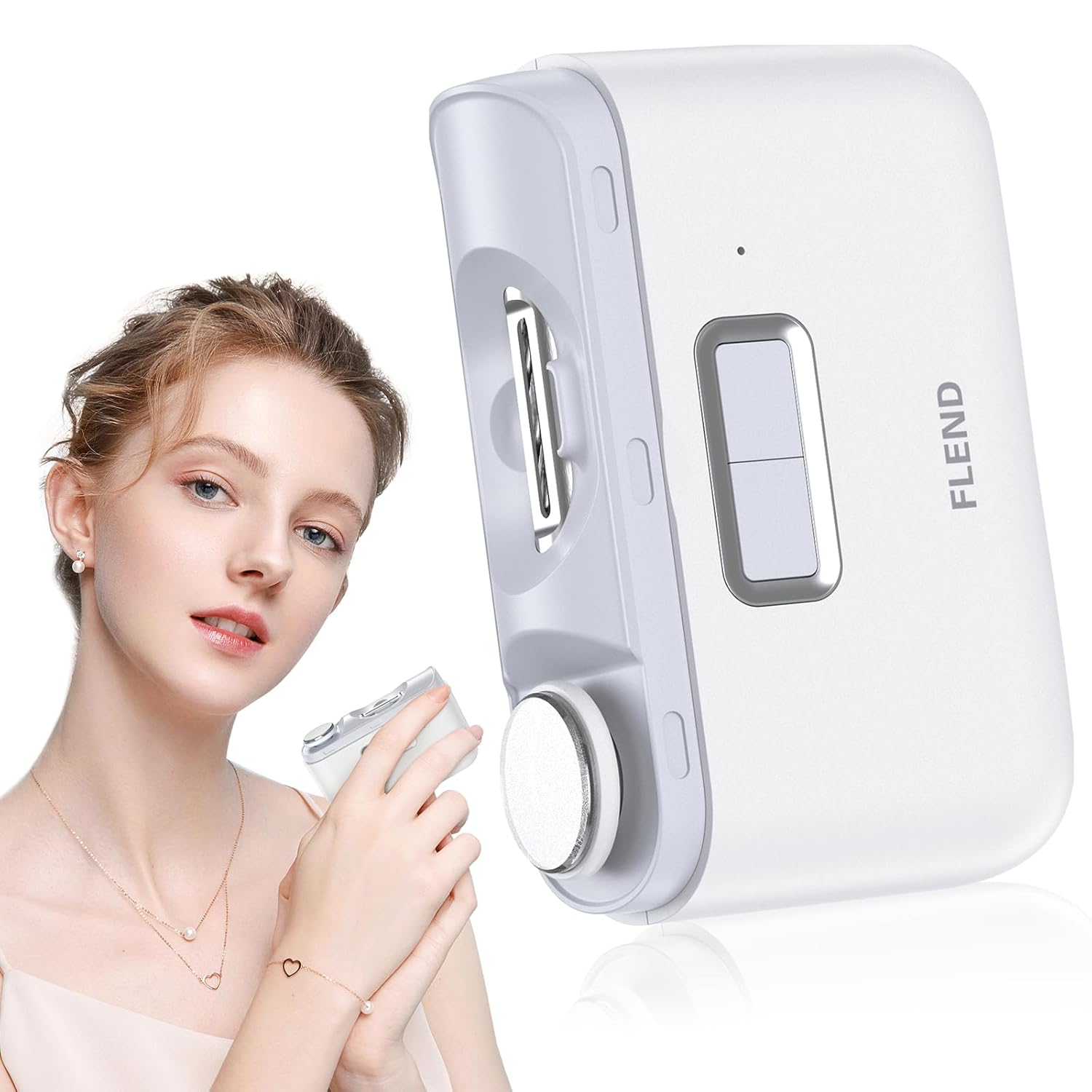 Electric Nail Clipper, 2-in-1 Cutting and Grinding Automatic Nail Clipper, 2-Speed Electric Nail Trimmer with LED Light, Electric Nail Clippers for