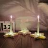 Set of 4 Star Candle Holder Molds Small Light Moulds Silicone Texture for Handmade Decorations and Craft Enthusiasts