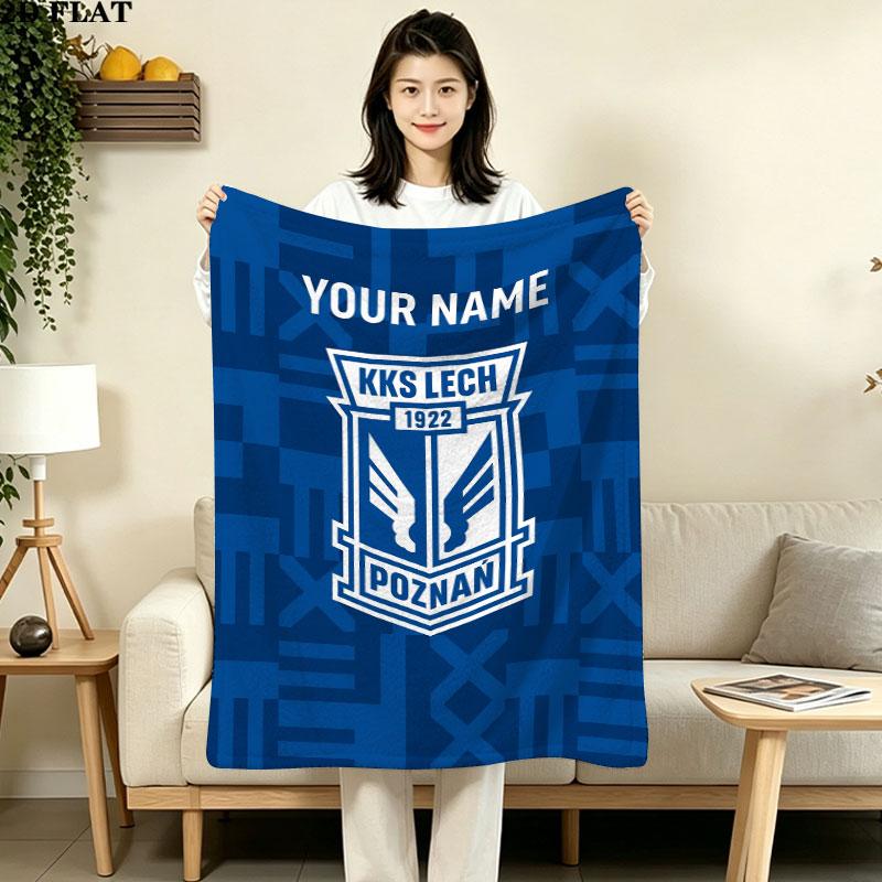 Custom KKS Lech Poznań Blanket, High quality Comfortable for All Seasons, Home Decor, Warmth and Comfort