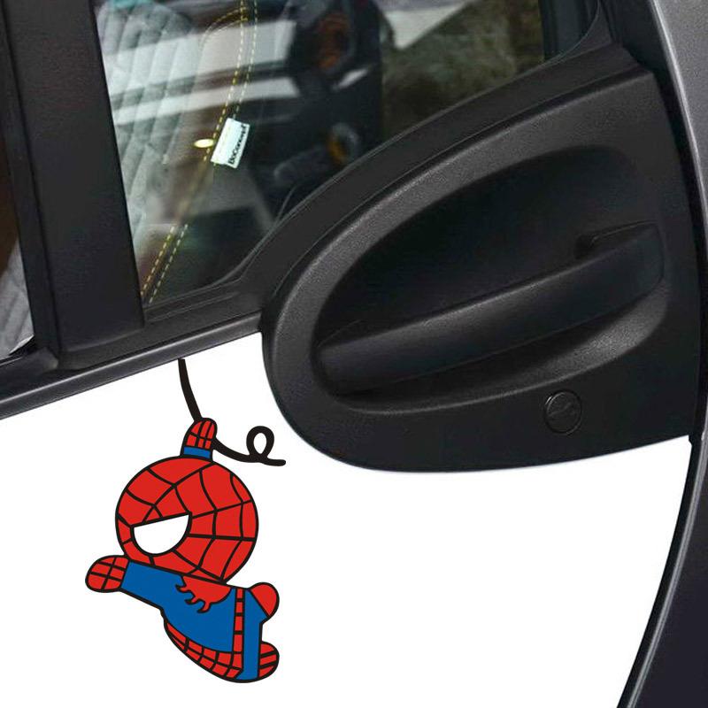Urocze Naklejki Samochodowe Spider-Man Stylizacja Venom Wodoodporne Szyby Samochodowe Lusterka Wsteczne Śmieszne Naklejki Winylowe Dekoracje Szyby