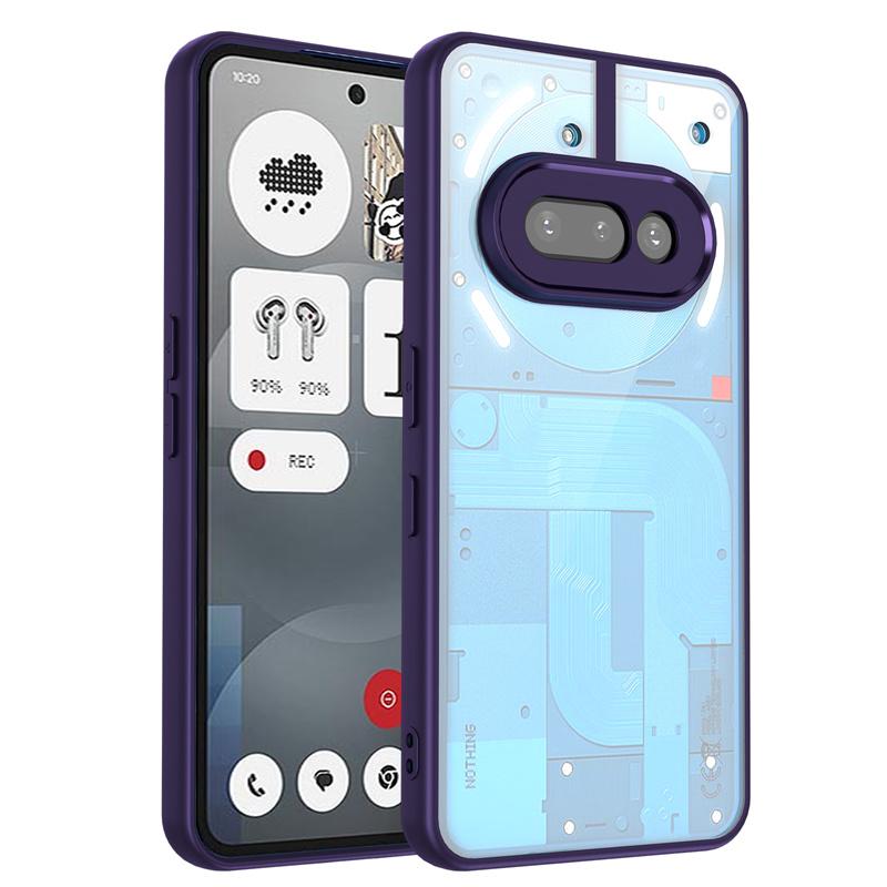 Nothing Phone 3A Case Plating Silicone Bumper Shockproof Clear Back Cover Hard Phone Case for Nothing Phone 3A Phone3A 2025 A059