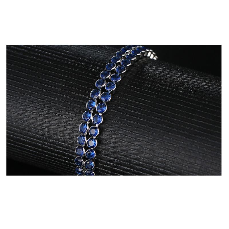 Meier Double row zircon bracelet, premium zircon drop bracelet