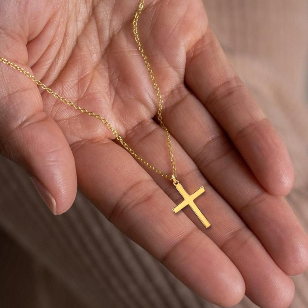 Minimalist Cross Pendant Necklace with Delicate Chain Timeless Religious Inspired Jewelry