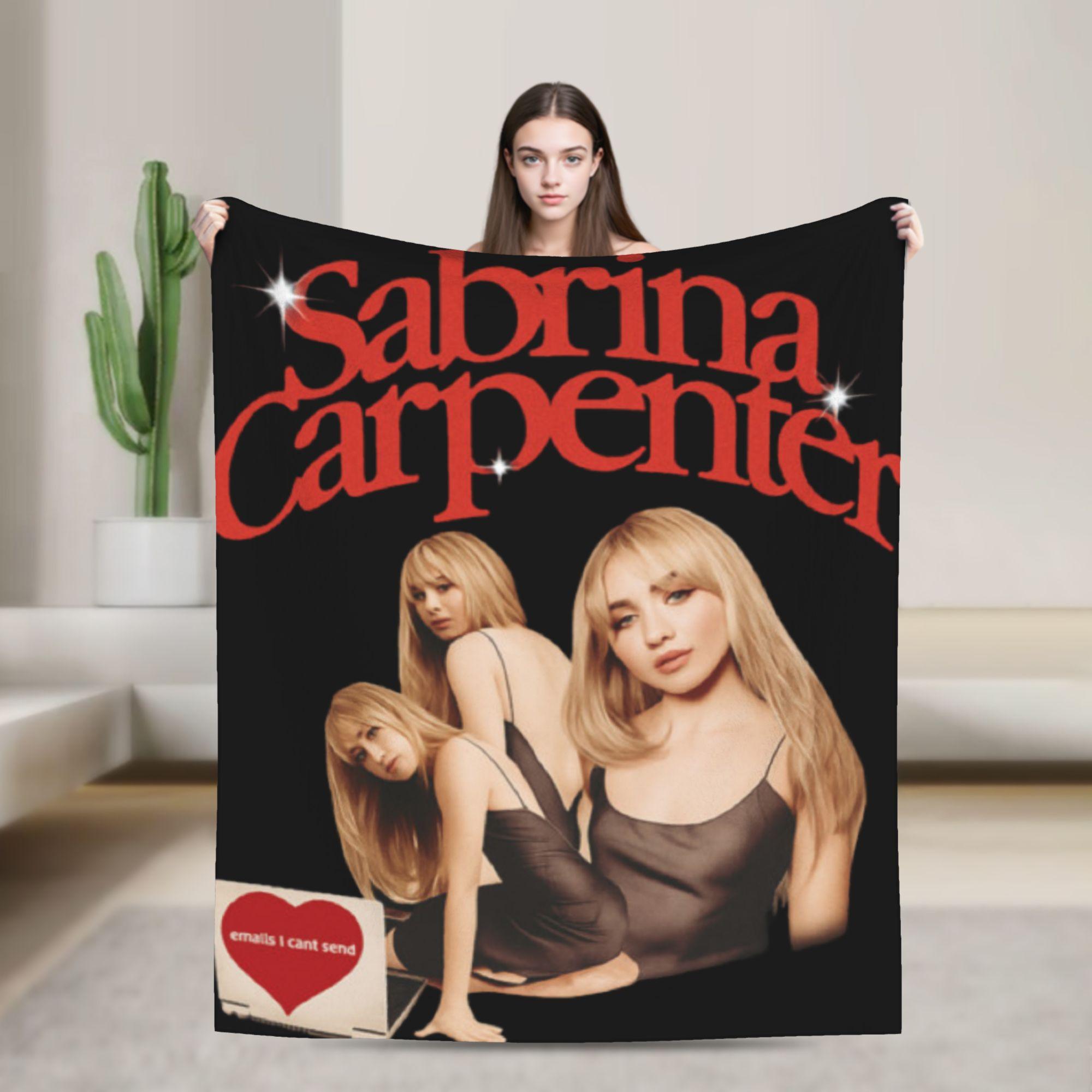 

American Singer Sabrina Carpenter Warm Soft Blanket Camping Plush Throw Blanket Living Room Flannel Bedspread Sofa Bed Cover 75x90cm
